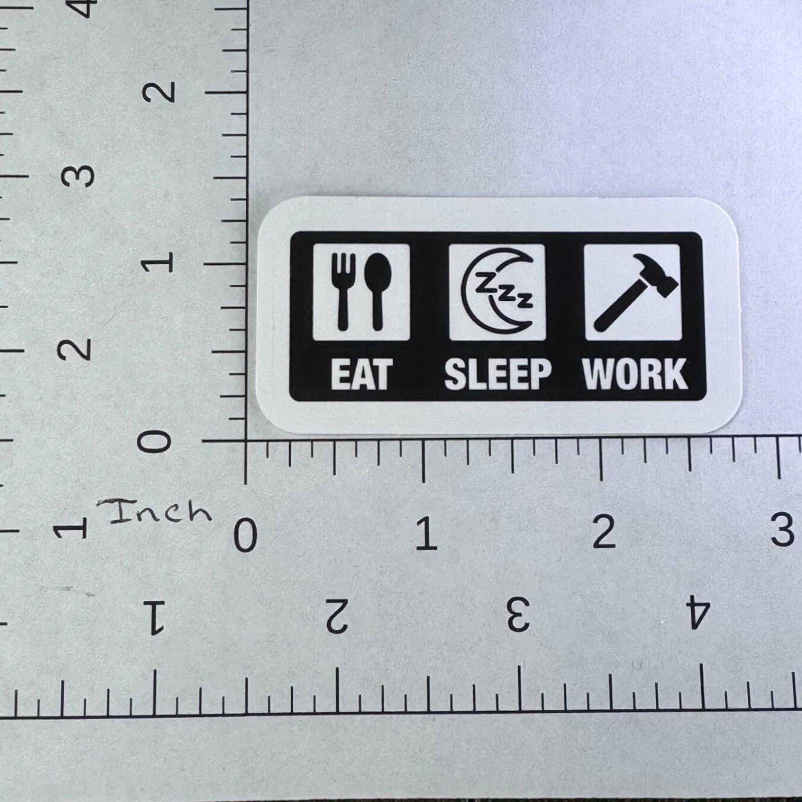 Eat Sleep Work - Sticker - Water Bottle - Cell - Phone Locker - Thumbnail 2