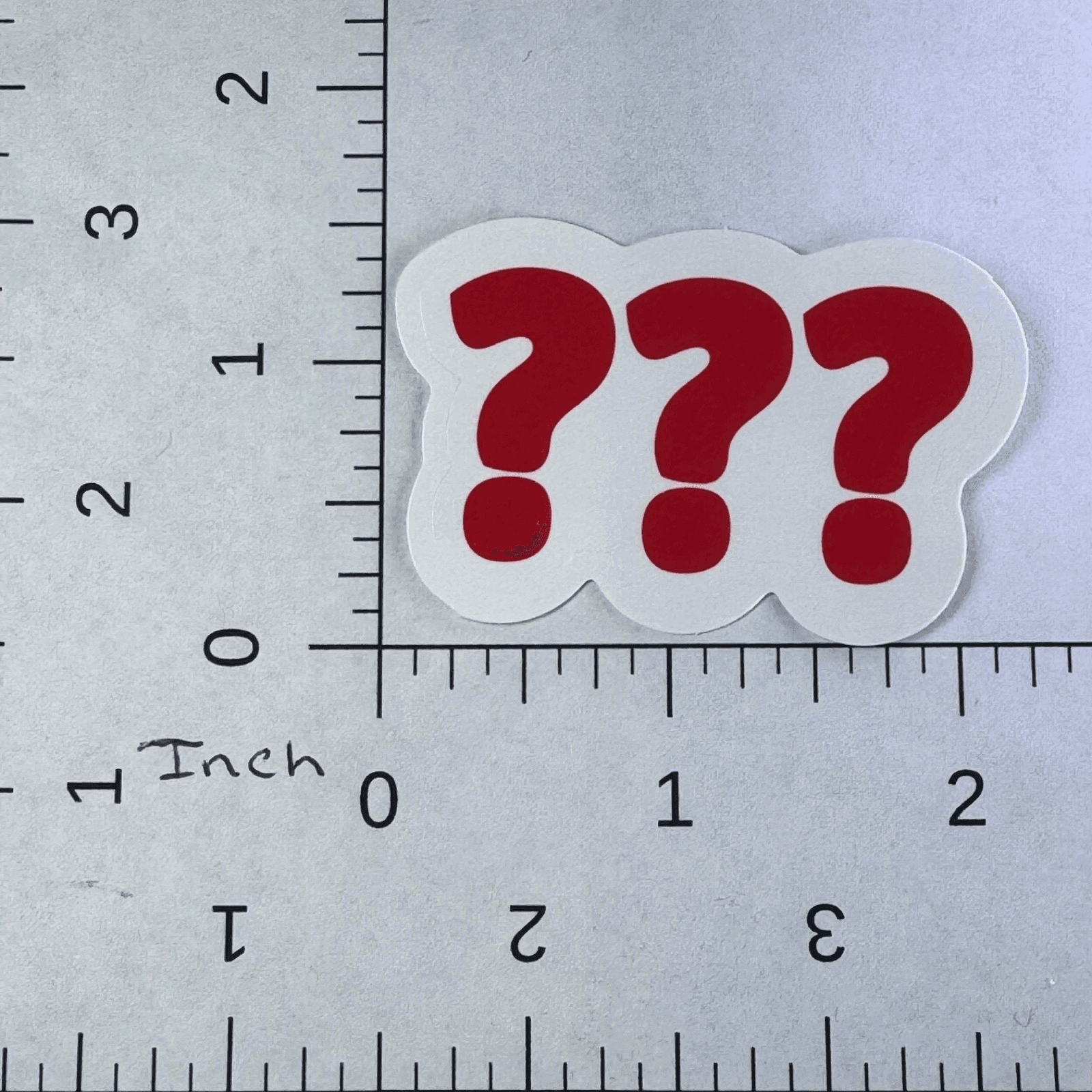Red Question Mark - Sticker - Water Bottle - Cell - Phone Locker - Thumbnail 2