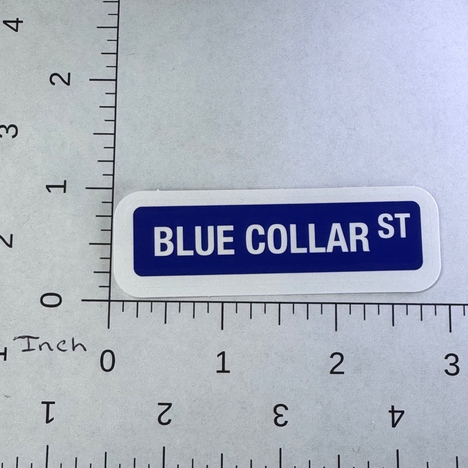 Blue Collar St - Road Street Sign Sticker - Water Bottle - Cell - Phone Locker - Thumbnail 2