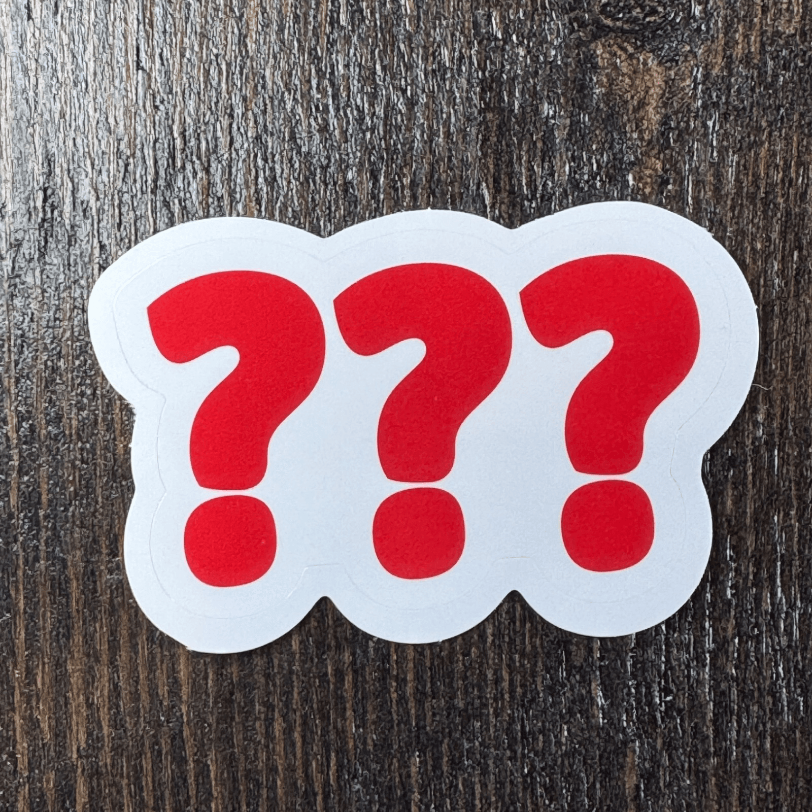 Red Question Mark - Sticker - Water Bottle - Cell - Phone Locker