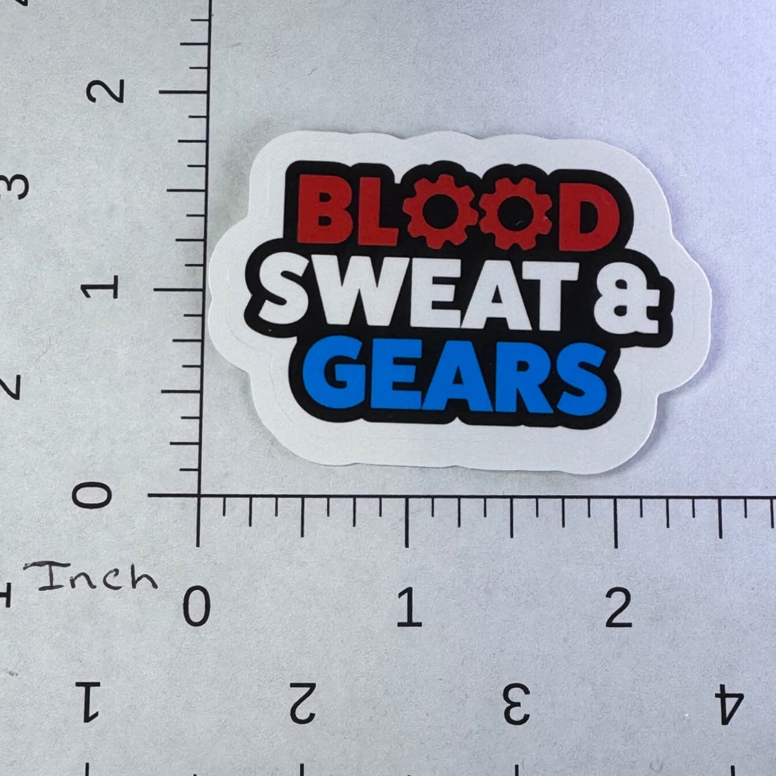 Blood Sweat & Gears - Sticker - Water Bottle - Cell - Phone Locker - Thumbnail 2