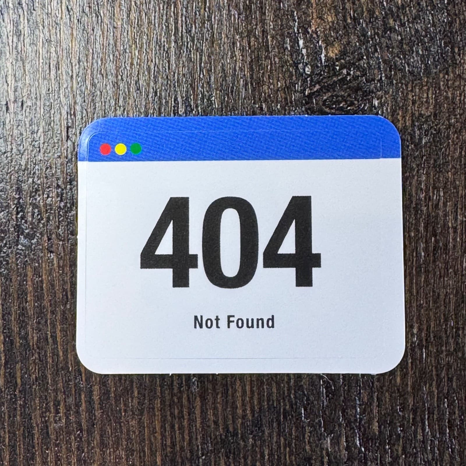 404 Not Found - Sticker - Computer Error - Water Bottle - Cell - Phone Locker