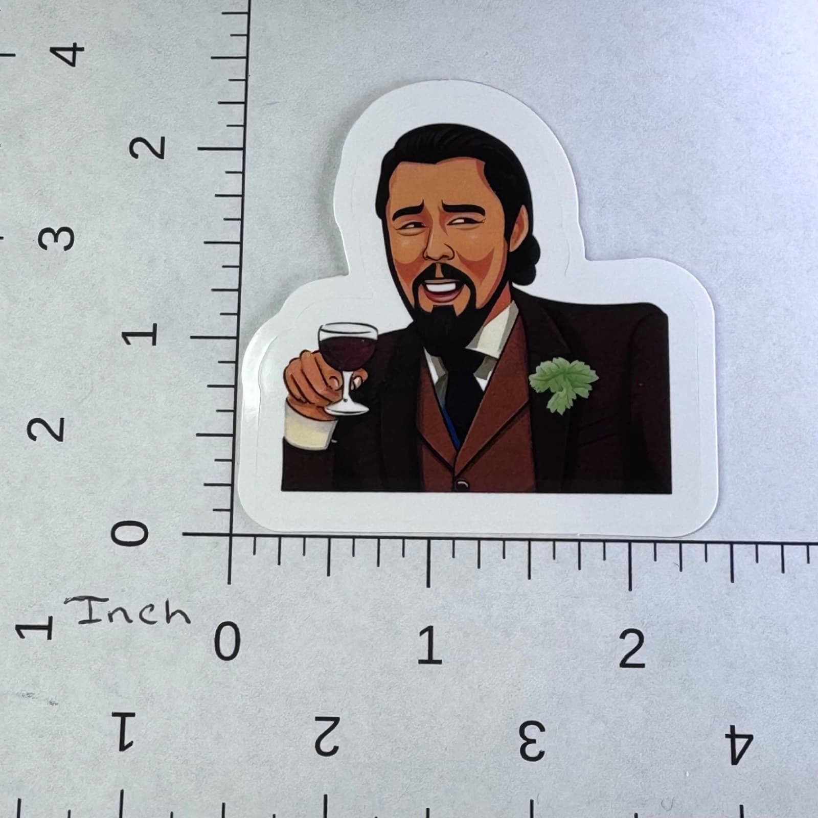 Man Drinking - Sticker - Brandy, Wine, Scotch Water Bottle - Cell - Phone Locker - Thumbnail 2