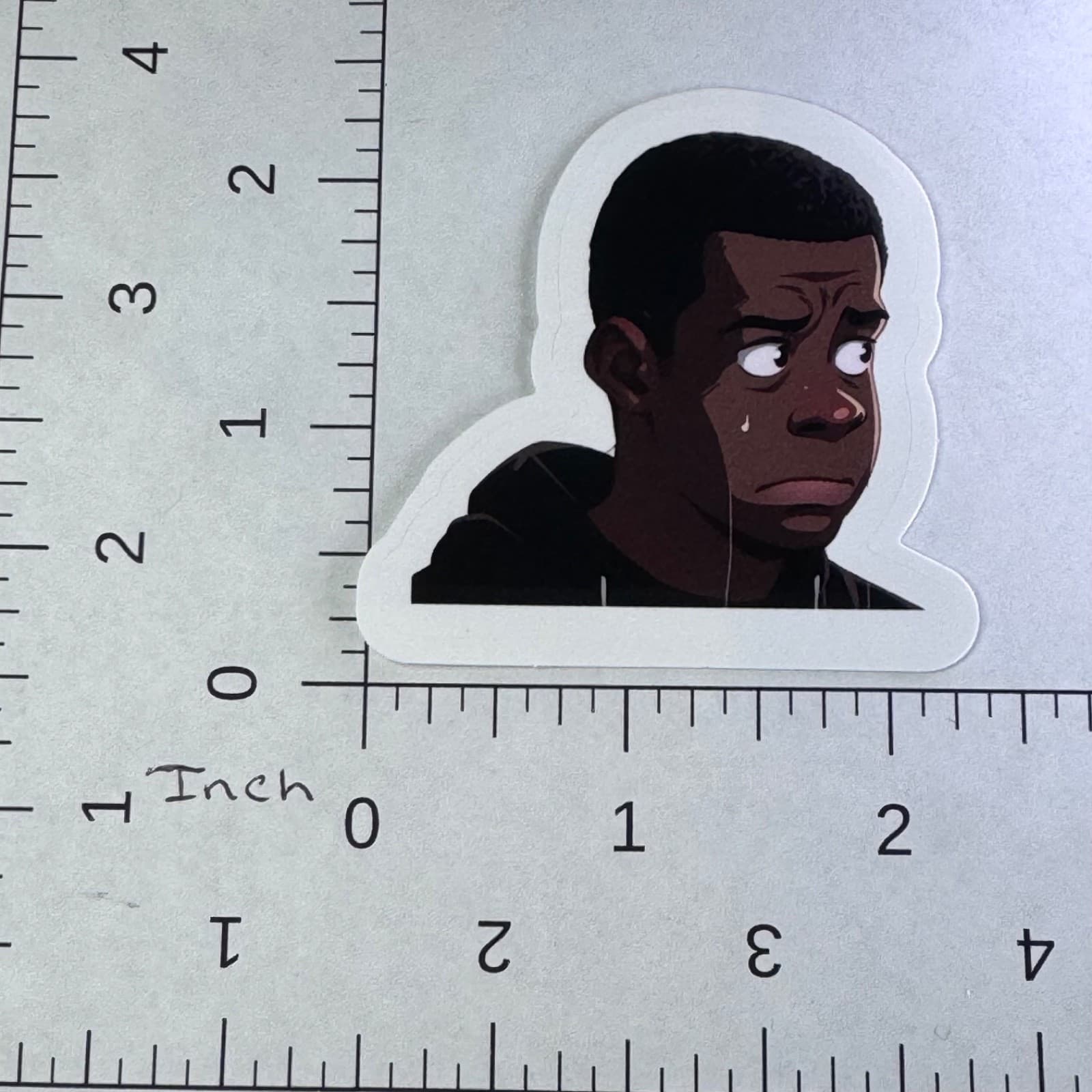 Crying Black Man - Sticker - Water Bottle - Cell - Phone Locker - Thumbnail 2
