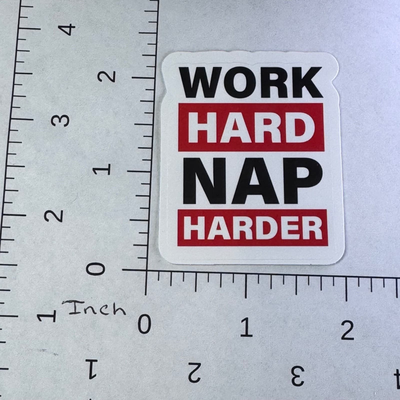 Work Hard Nap Harder - Sticker - Water Bottle - Cell - Phone Locker - Thumbnail 2