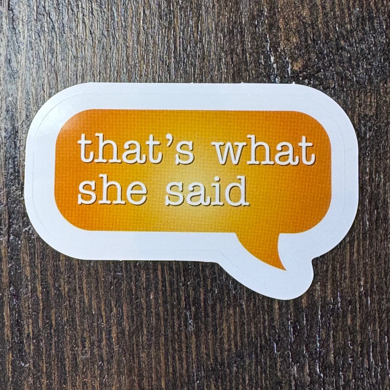 That’s What She Said - Sticker - Water Bottle - Cell - Phone Locker