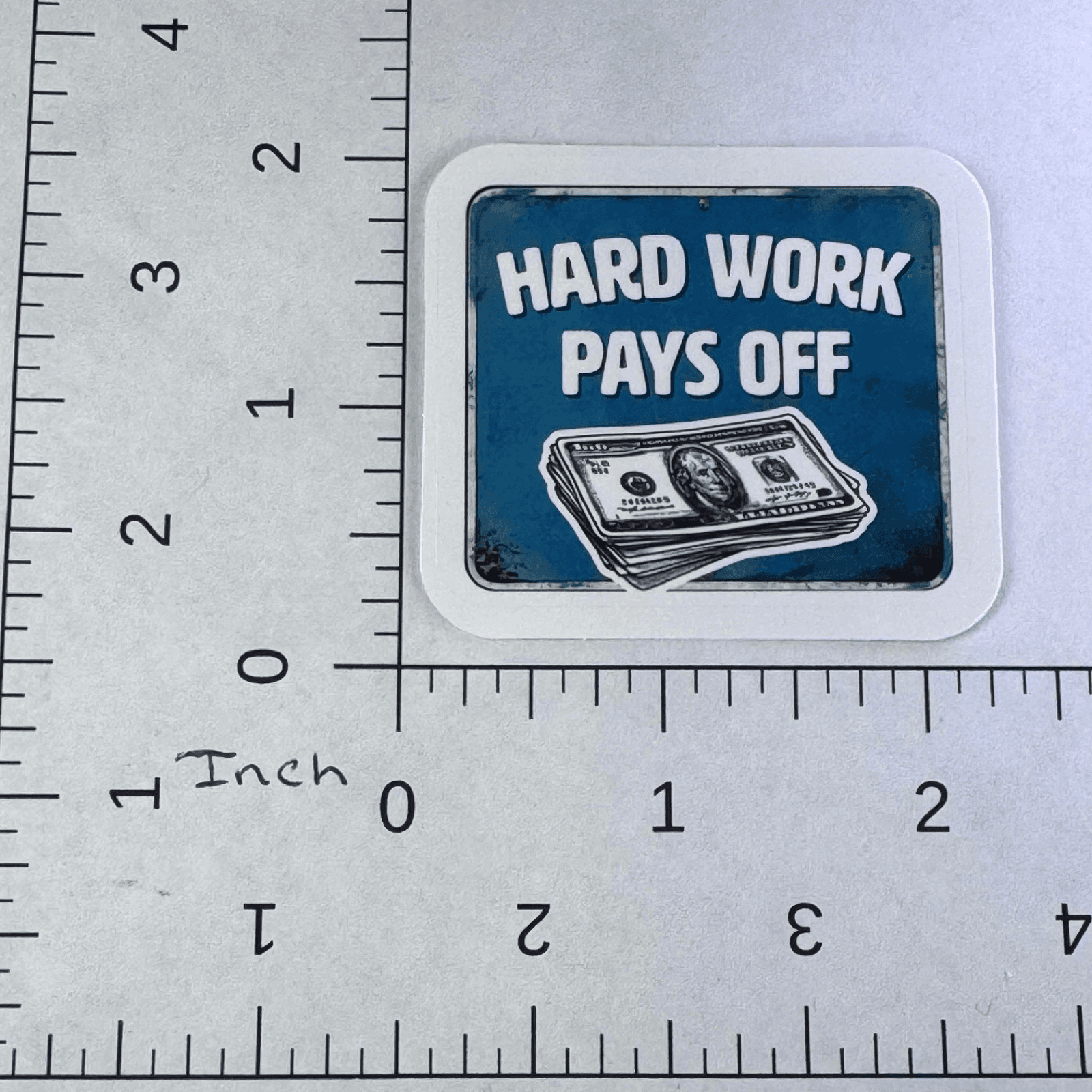Hard Work Pays Off - Sticker - Money Dollar Water Bottle - Cell - Phone Locker - Thumbnail 2
