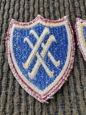Vintage Lot Of 2, WWII,US 20th Army Corps, Embroidered Military Patches Original - Thumbnail 5