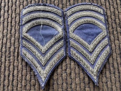 Vintage Lot Of 4 Military Patches, Sergeant, WWII - Original - 2 Different Types - Thumbnail 5