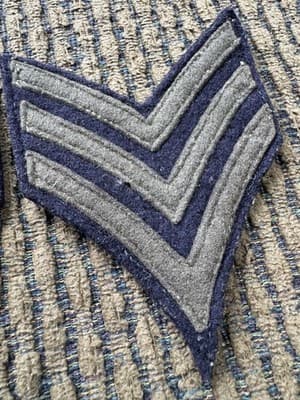 Vintage Lot Of 3, Early WWII, US Army Sergeant, WOOL Patches - Original - Thumbnail 3