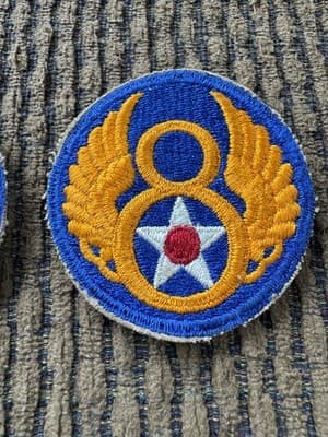 Vintage Lot Of 2, WWII, USAAF 8th Air Force, Patches - Original - Great Shape! - Thumbnail 3