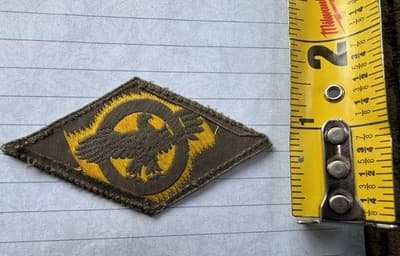 VINTAGE WWII PATCH, U.S MILITARY RUPTURED DUCK, HONORABLE DISCHARGE - ORIGINAL - Thumbnail 4