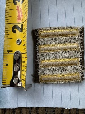 Vintage Lot Of 2, WWII, US Army Overseas Patches Four Bars, 2 Years - Original - Thumbnail 10