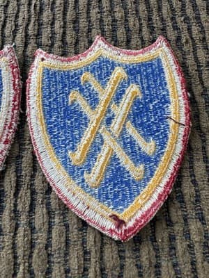 Vintage Lot Of 2, WWII,US 20th Army Corps, Embroidered Military Patches Original - Thumbnail 6