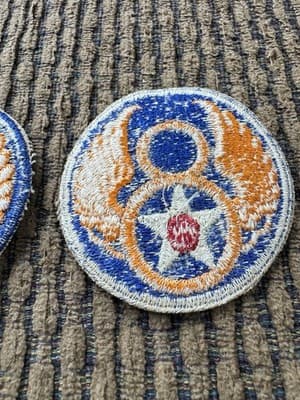 Vintage Lot Of 2, WWII, USAAF 8th Air Force, Patches - Original - Great Shape! - Thumbnail 6