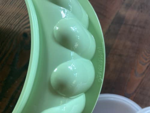 Vintage Tupperware 3 Piece Cold Jello Mold Green Retro Mid Century 1202-5 - Thumbnail 7
