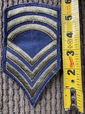 Vintage Lot Of 4 Military Patches, Sergeant, WWII - Original - 2 Different Types - Thumbnail 6