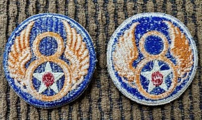 Vintage Lot Of 2, WWII, USAAF 8th Air Force, Patches - Original - Great Shape! - Thumbnail 4