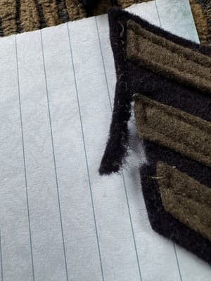 Vintage Lot Of 3, Early WWII, US Army Sergeant, WOOL Patches - Original - Thumbnail 5
