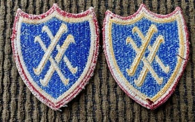 Vintage Lot Of 2, WWII,US 20th Army Corps, Embroidered Military Patches Original - Thumbnail 4
