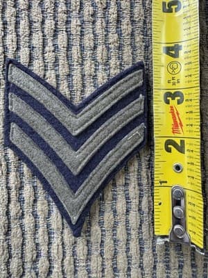 Vintage Lot Of 3, Early WWII, US Army Sergeant, WOOL Patches - Original - Thumbnail 11
