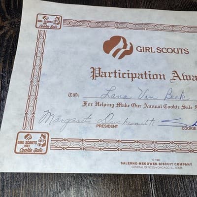 Girl Scout Cookie Sale Certificate - Thumbnail 3