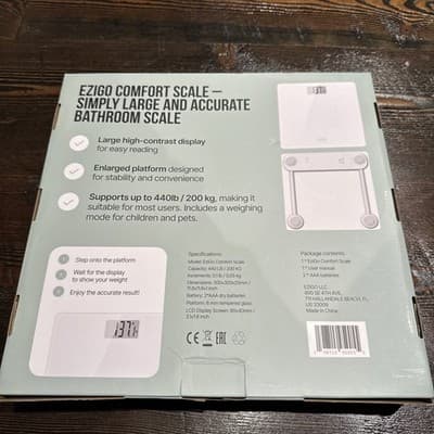 Digital Bathroom Scale for Body Weight Large Platform Display High Capacity - Thumbnail 4
