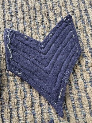 Vintage Lot Of 3, Early WWII, US Army Sergeant, WOOL Patches - Original - Thumbnail 8