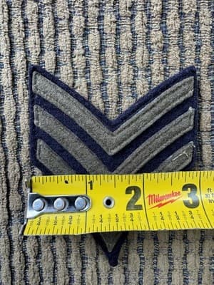 Vintage Lot Of 3, Early WWII, US Army Sergeant, WOOL Patches - Original - Thumbnail 12