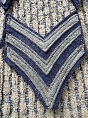 Vintage Lot Of 3, Early WWII, US Army Sergeant, WOOL Patches - Original - Thumbnail 4