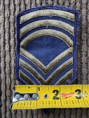 Vintage Lot Of 4 Military Patches, Sergeant, WWII - Original - 2 Different Types - Thumbnail 7