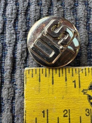 Vintage Lot Of 3, WWII, US Military Collar Brass Badge Pins, Original - Thumbnail 8