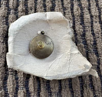 Vintage Original, WWII, US Army Enlisted Hat Cap Badge Pin, Screw Back - Thumbnail 4