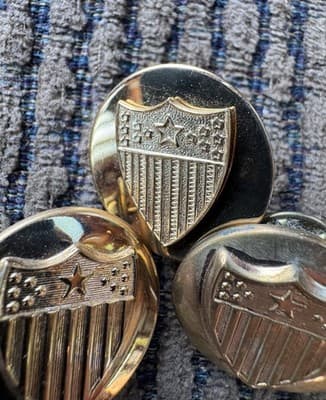 Lot Of 3, WWII, US Army General Corps Enlisted Stamped Collar Pins, 2 Types - Thumbnail 3