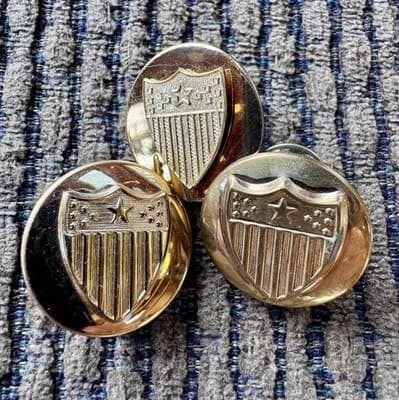 Lot Of 3, WWII, US Army General Corps Enlisted Stamped Collar Pins, 2 Types