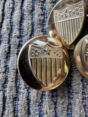 Lot Of 3, WWII, US Army General Corps Enlisted Stamped Collar Pins, 2 Types - Thumbnail 2