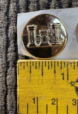 Vintage Lot Of 2, WWII, US Military Corps of Engineers Collar Pins - Original - Thumbnail 5