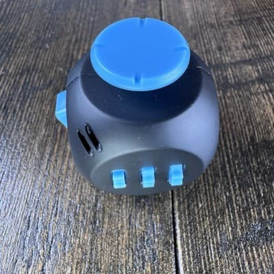 theFube Fidget Cube, 6-Sided Stress Relief Infinity for Adults Kids Black Blue - Thumbnail 2