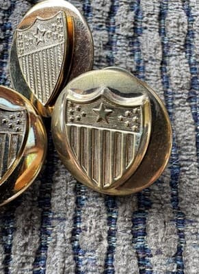 Lot Of 3, WWII, US Army General Corps Enlisted Stamped Collar Pins, 2 Types - Thumbnail 4