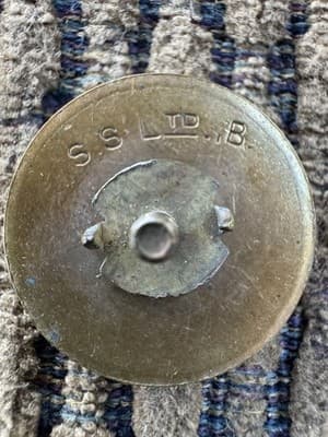 Rare Screw Back 3 Piece Original U.S. Army Collar Pin, WWII, Made In England - Thumbnail 3