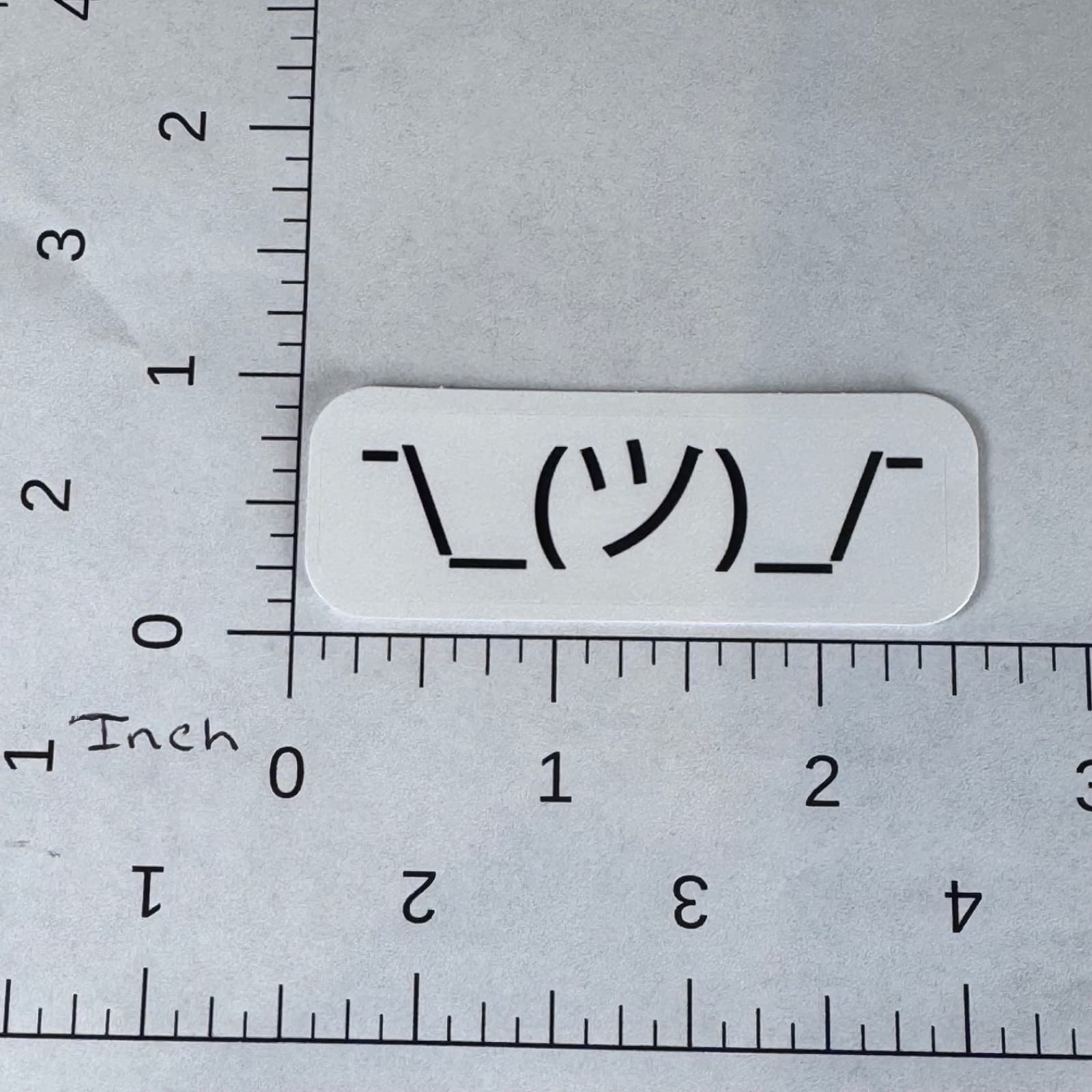 Shrug Emoticon Sticker - Water Bottle - Locker - Hard Hat - Laptop - Hat - Thumbnail 2