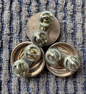 Lot Of 3, WWII, US Army General Corps Enlisted Stamped Collar Pins, 2 Types - Thumbnail 5