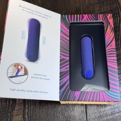 plusOne Vibrating Bullet Soft Touch Massager, 10 Vibration Settings, Waterproof - Thumbnail 2