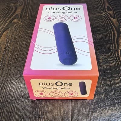 plusOne Vibrating Bullet Soft Touch Massager, 10 Vibration Settings, Waterproof - Thumbnail 5