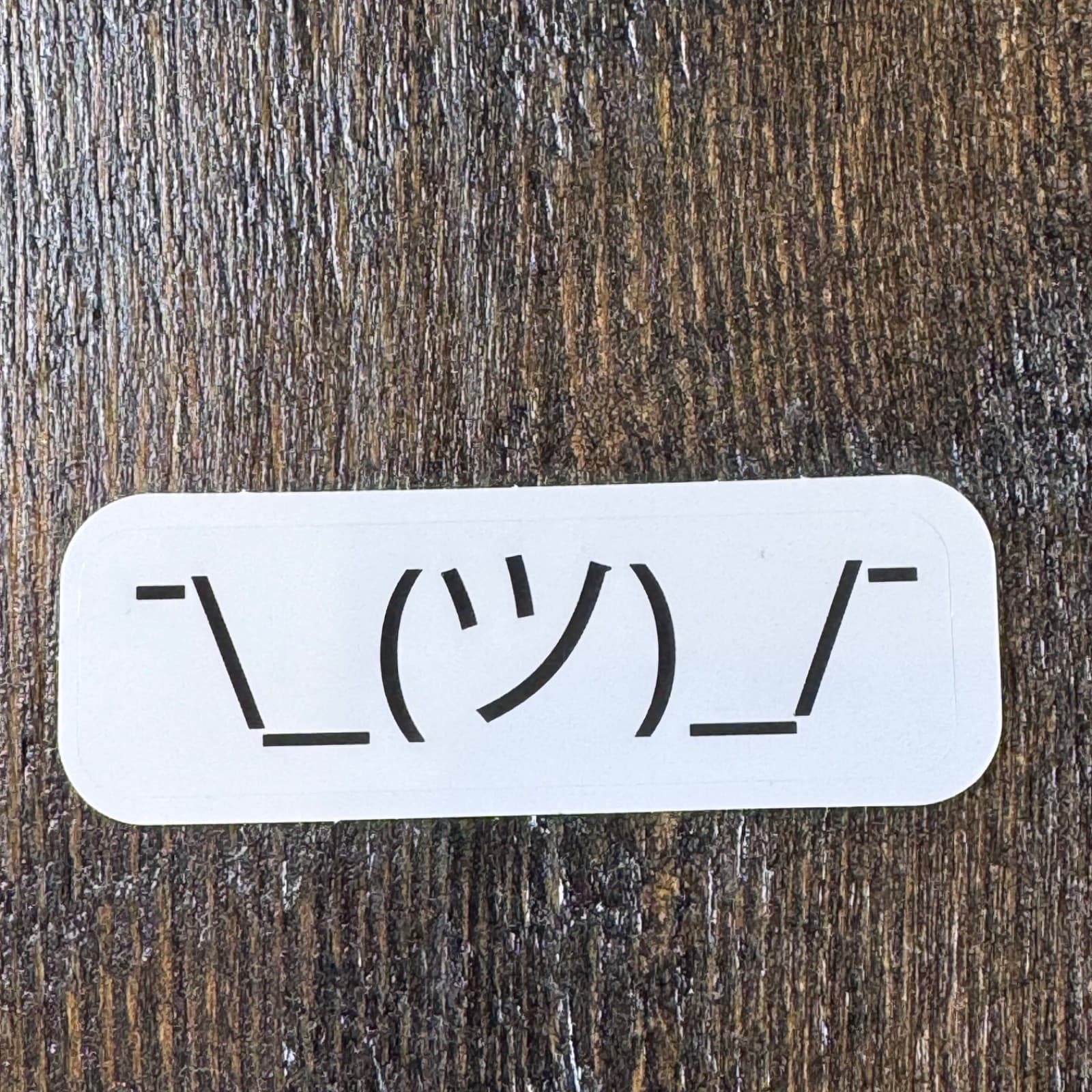 Shrug Emoticon Sticker - Water Bottle - Locker - Hard Hat - Laptop - Hat