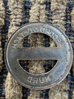 Lot Of 2 Vintage Tokens - Record & Detach - Good Luck, Cincinnati Ohio - Thumbnail 5