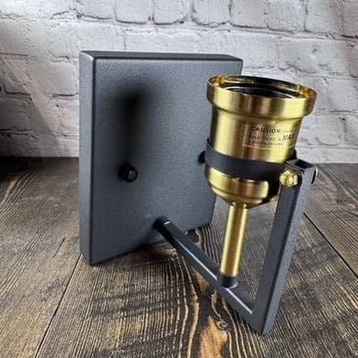 Black And Gold Single Light Wall Sconce Modern
