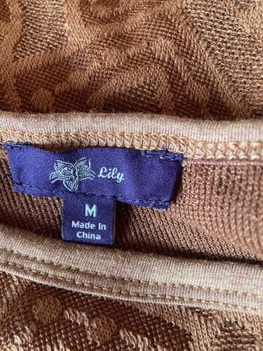 Lily Orange Brown Tunic Women’s Medium - Thumbnail 4