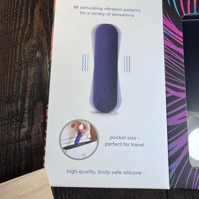plusOne Vibrating Bullet Soft Touch Massager, 10 Vibration Settings, Waterproof - Thumbnail 4