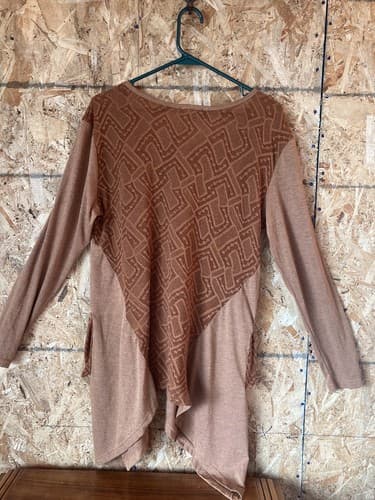 Lily Orange Brown Tunic Women’s Medium - Thumbnail 2